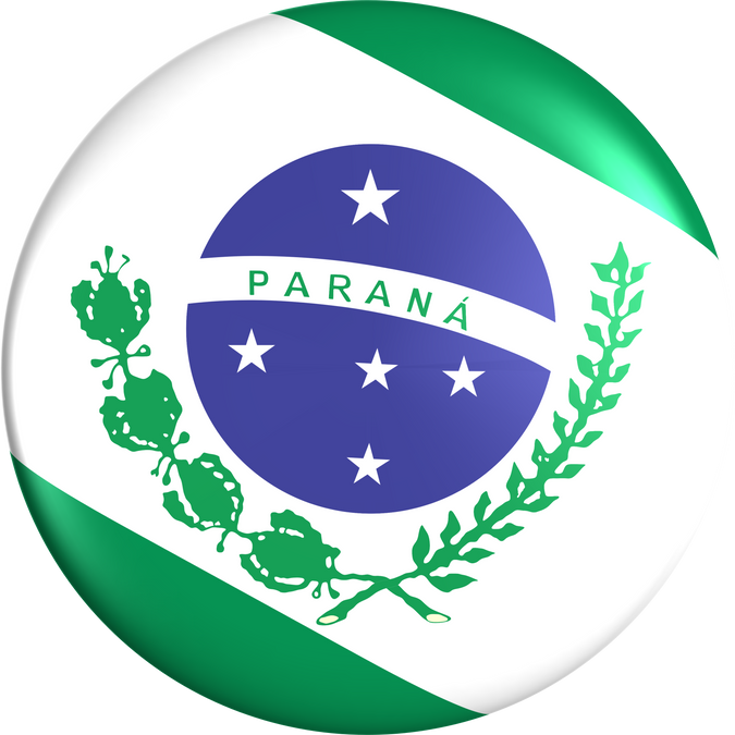 Bandeira do Paraná em icone 3D